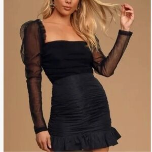 Lulu's Black Sheer Bodysuit